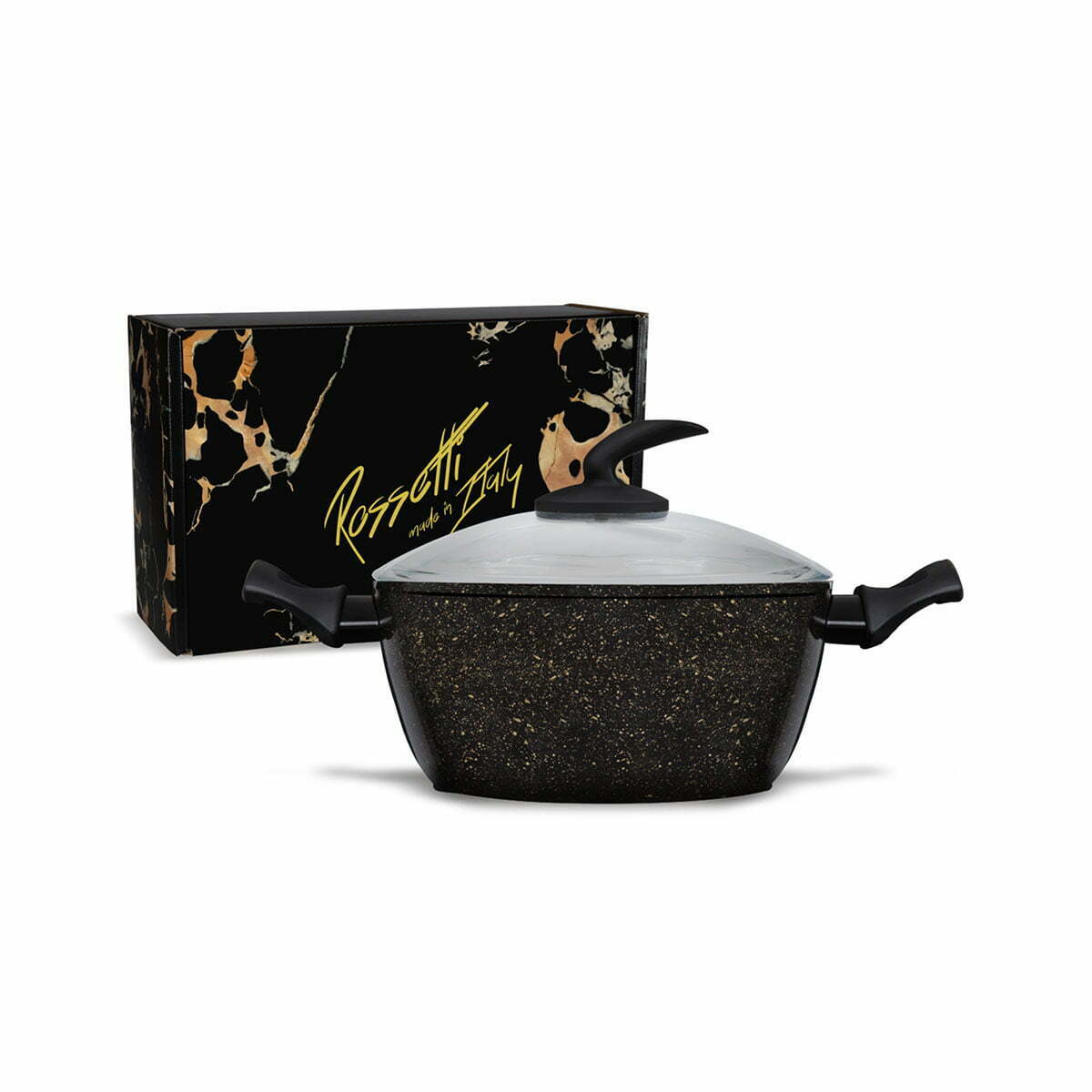 1555 Rossetti Black & Gold Casserole (20cm) - Image 1
