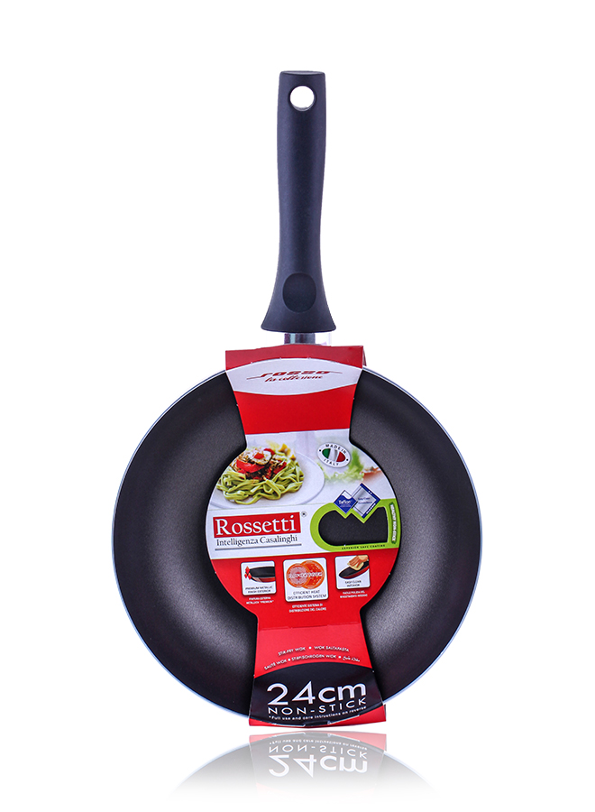 2 - Wok 24cm - Art Code 1316 Rossetti Rosso Red Stir Fry Wok (24cm) - Image 1