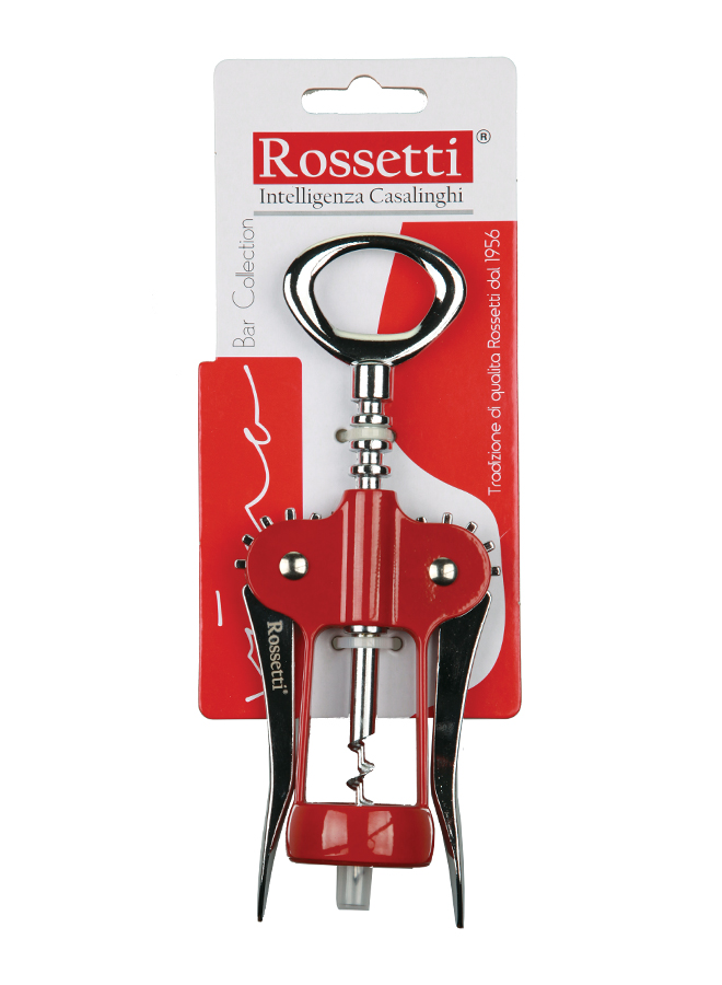 2177 Rossetti Napoli Red Winged Wine & Bottle Opener Corkscrew - Image 1