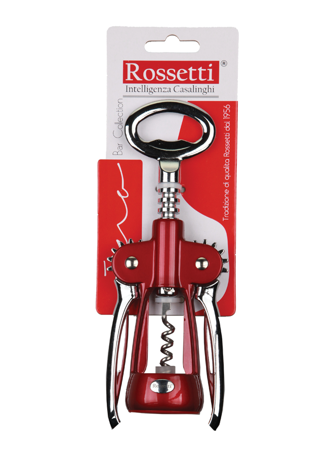 2180 Rossetti Lombardia Red Winged Wine & Bottle Opener Corkscrew - Image 1