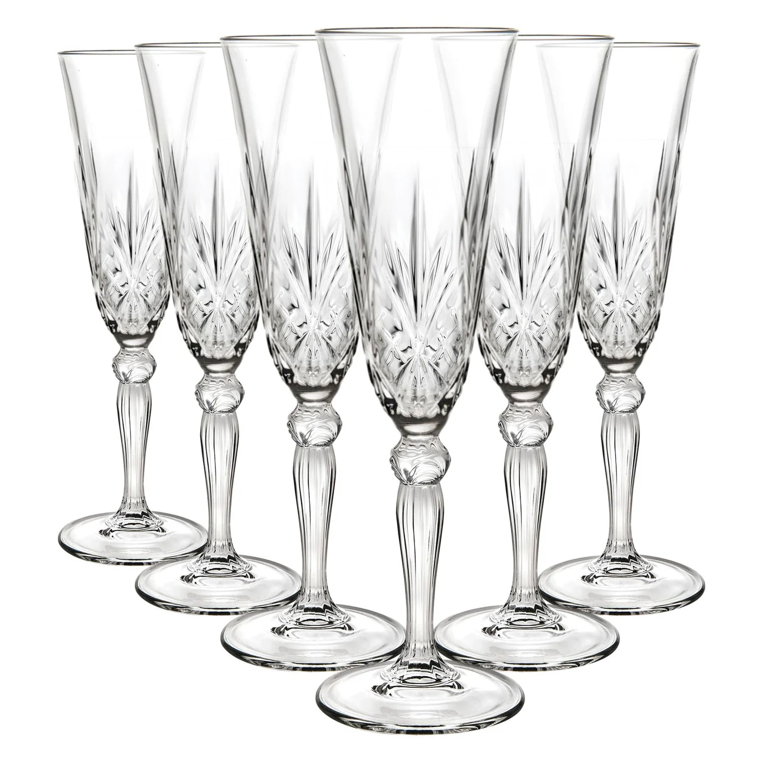 2560002020 RCR Melodia Champagne Glass Flute (6 Pieces Glassware Set) 160ml - Image 1