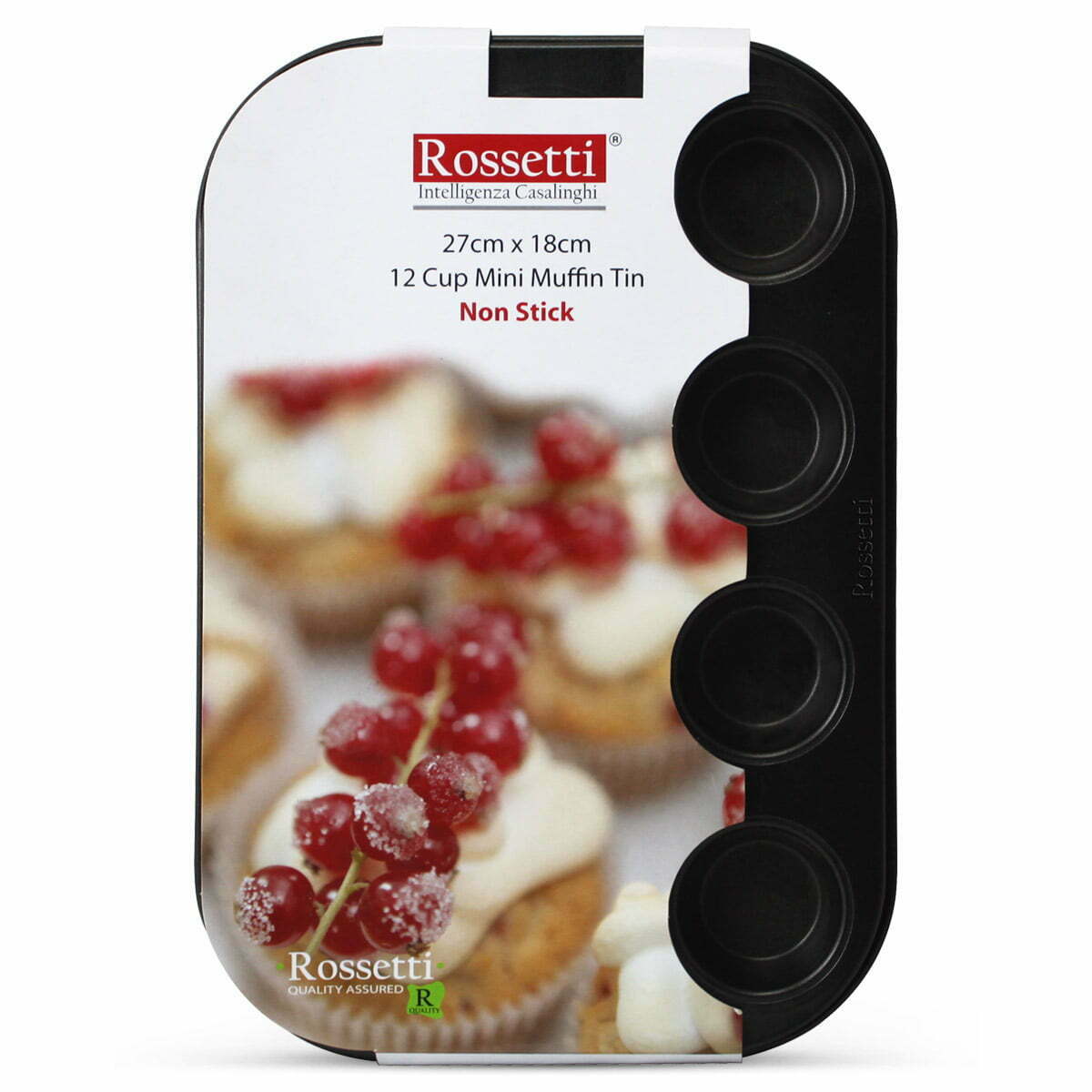 3131 Rossetti Non-Stick 12 Cup Mini Muffin Tin Bakeware (27x18cm) - Image 1