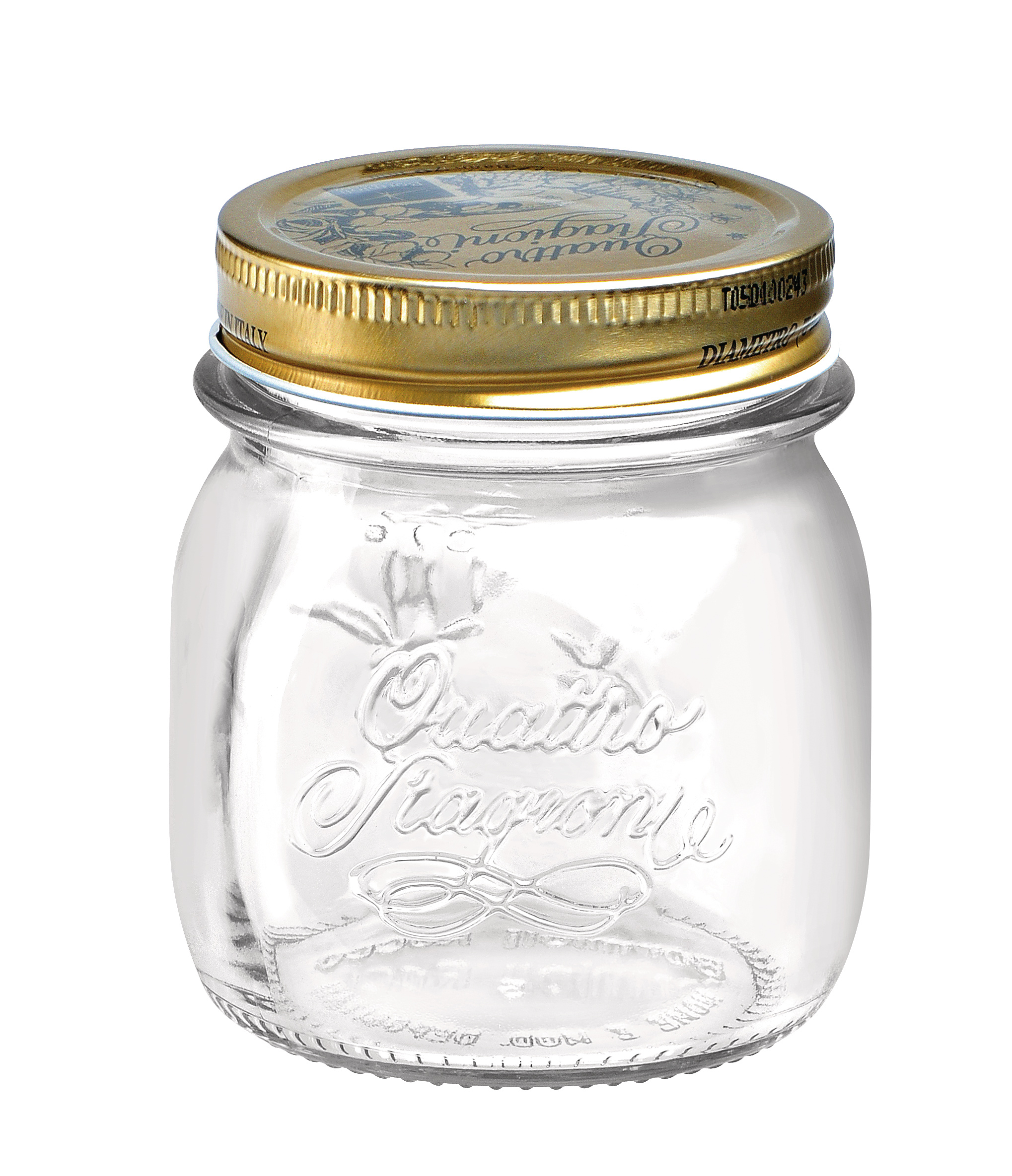 357750EAQ121990 Quattro Stagioni Glass Mason Jar (9.5cm) 250ml - Image 1