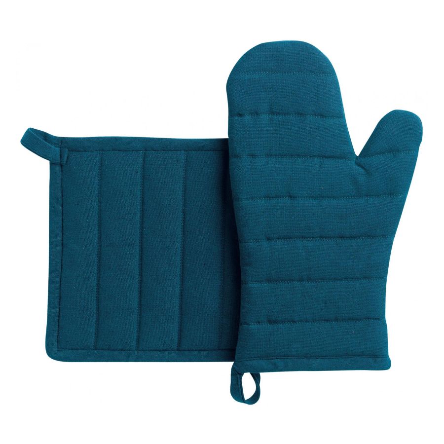 3706027102 Jona Blue Glove & Potholder (Set of 2) - Image 1