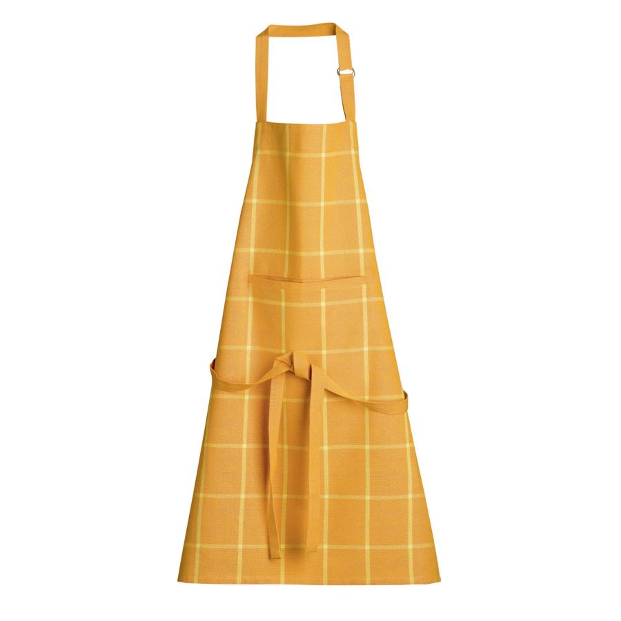 3720082000 Doha Kitchen Apron Cotton Yellow Chequered - Image 1