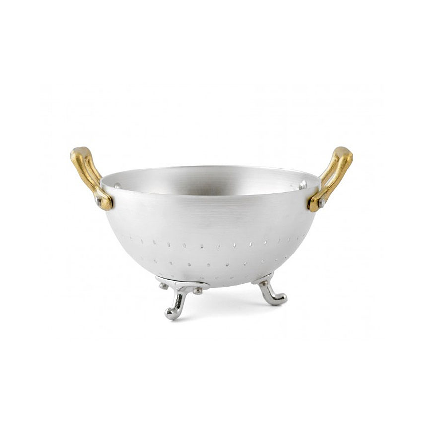 8009137530147-1 Ottinetti Colander with Brass Handles (14cm) - Image 1