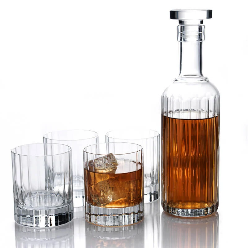 Bach Whisky Set Bottle and Glasses Set Luigi Bach Drinking Glasses & Decanter (4-Piece Glassware Set) - Image 1