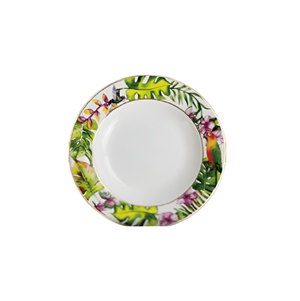 C060-5 Rossetti Amazonia Bird Ceramic Pasta Bowl (9 Inch) - Image 1