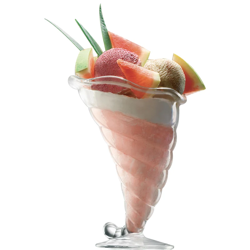 Fortuna Ice Cream Glass Cup Set Fortuna Ice Cream Glasses (18cm) 320ml Set of 2 - Image 1