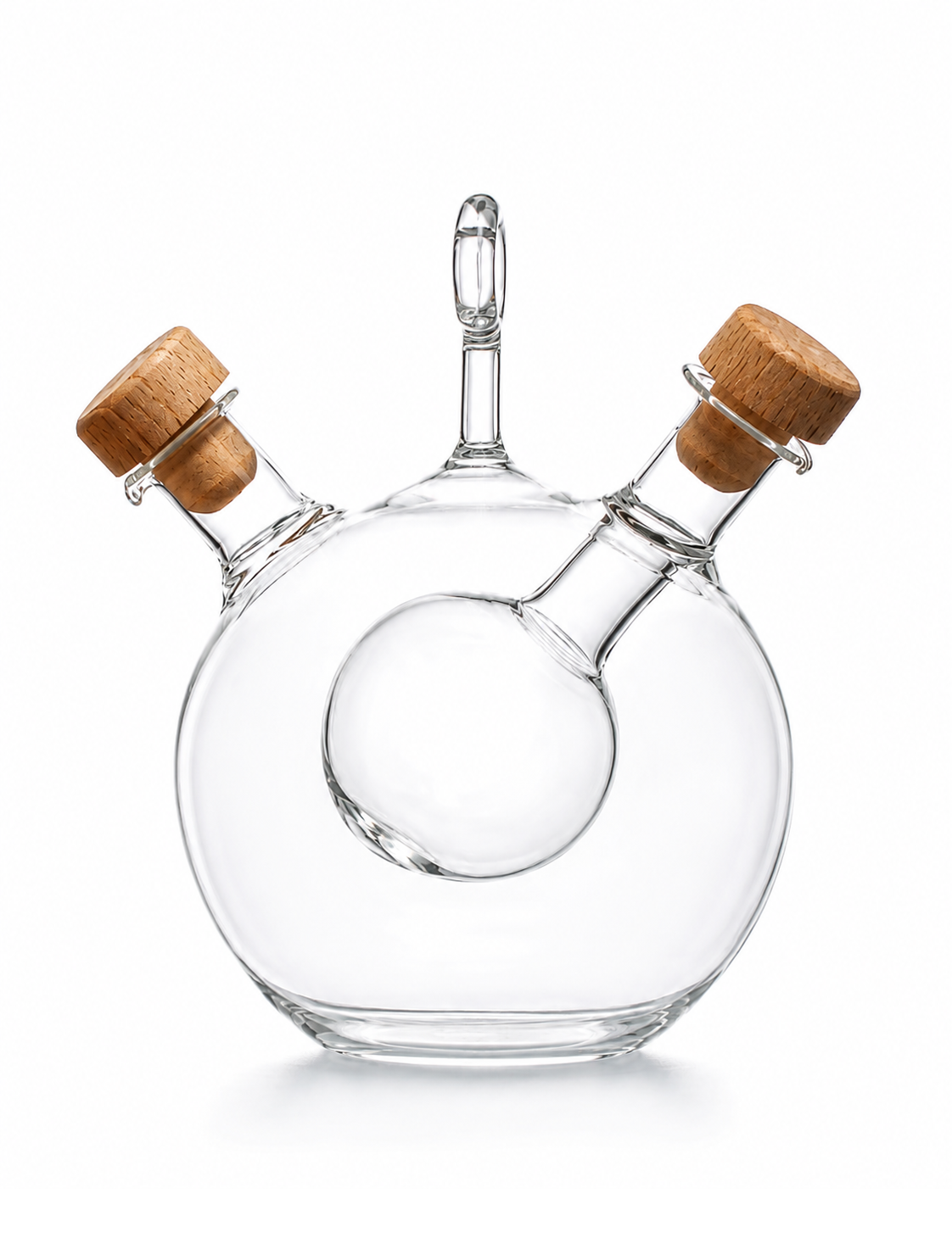 Gio Oliera Round Glass Oil & Vinegar Dispenser Gio Oliera Round Glass Oil & Vinegar Dispenser - Image 1