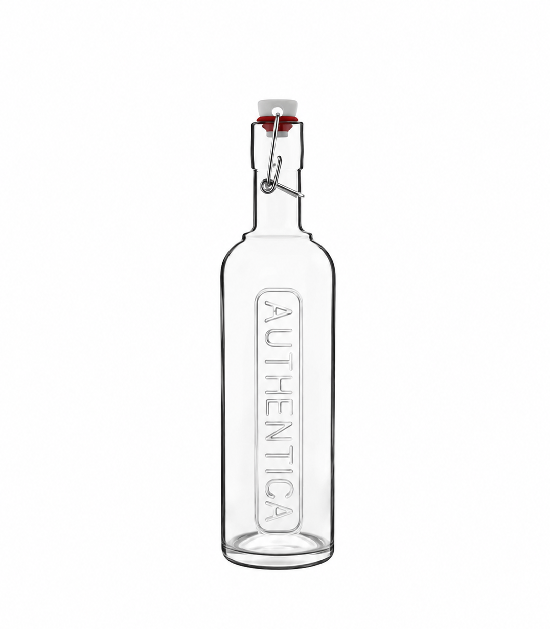 Luigi Authentica Glass Oil & Vinegar Bottle with Pourer 500ml Luigi Authentica Clear Glass Bottle with Airtight Stopper 500ml - Image 1