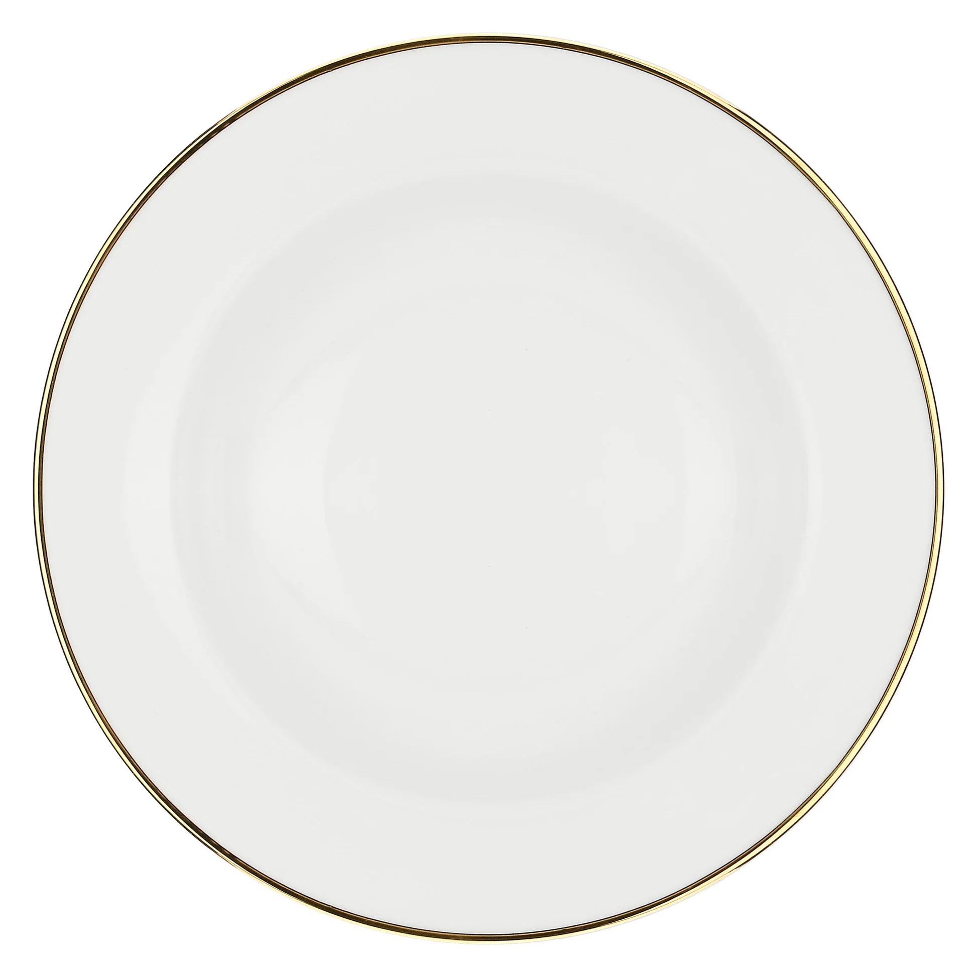 Maesta White Soup Bowl Maesta White Soup Bowl Gold Rim (23cm) - Image 1
