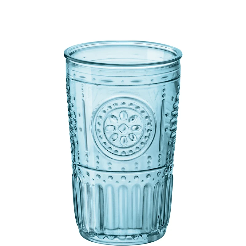Romantic Light Blue Cooler Glass Romantic Blue Water Glass Cooler 475ml - Image 1