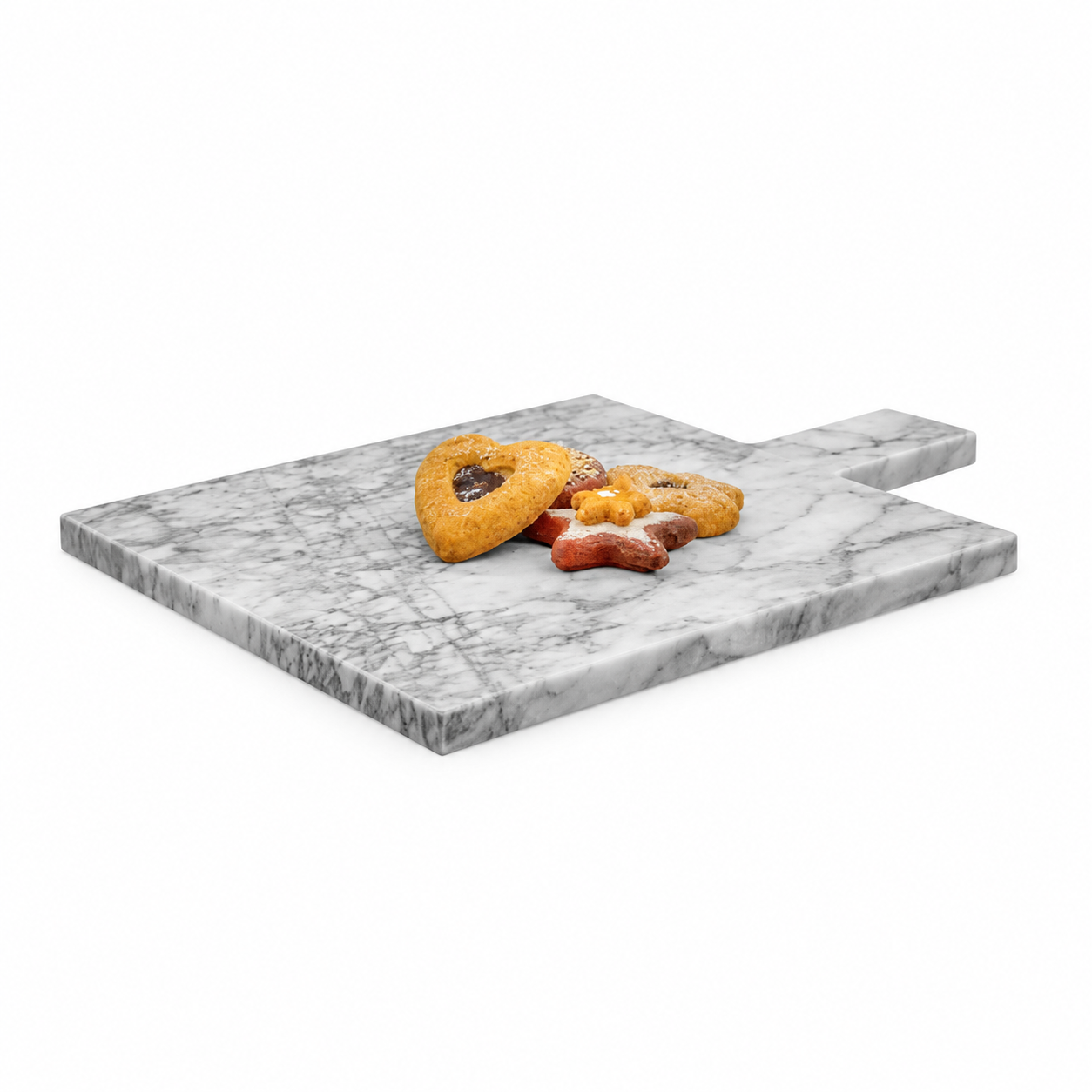 Rossetti Waterfall Grey Marble Platter (24x21cm) (32cm with Handle) Rossetti Waterfall Grey Marble Platter (24x21cm) (32cm with Handle) - Image 1