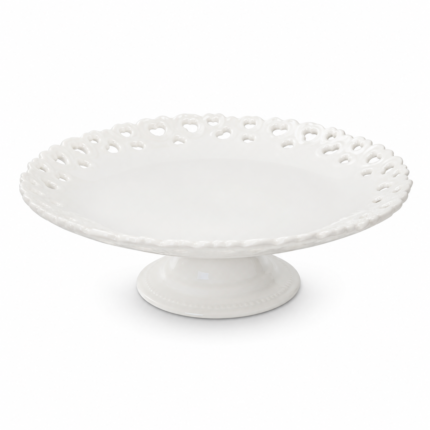Valentino White Porcelain Cake Plate