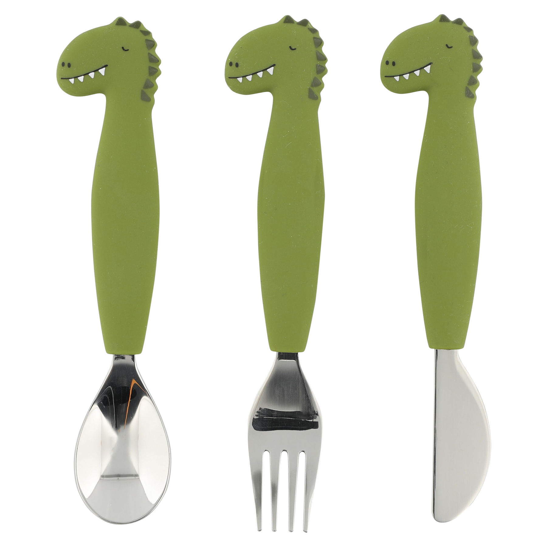 CUTERLY SET_04 Mr. Dino Stainless Steel Cutlery Set With Silicone Handle - Image 1