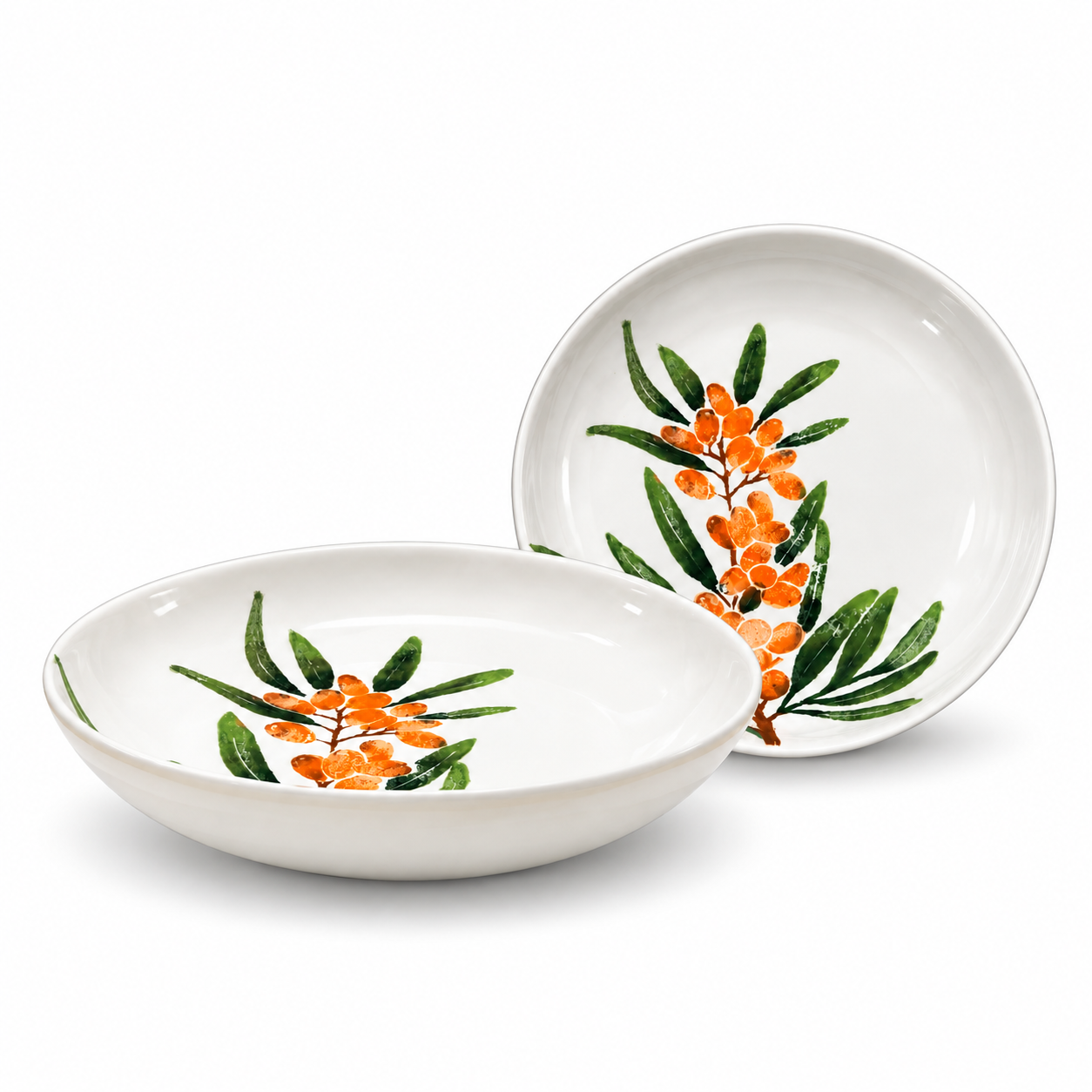 Wild Berry Pasta Bowl Yellow Ø 24,5 X 4,5 Cm Wild Berry Pasta Bowl Yellow Ø 24,5 X 4,5 Cm - Image 1